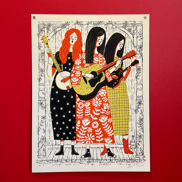 Folk Love Band Print