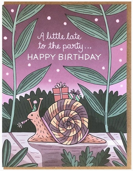 BELATED BIRTHDAY SNAIL- NOTEWORTHY PAPER CARDS