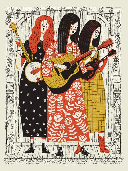 Folk Love Band Print