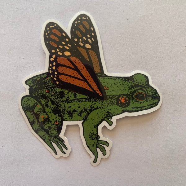 Frog Grew Wings Sticker