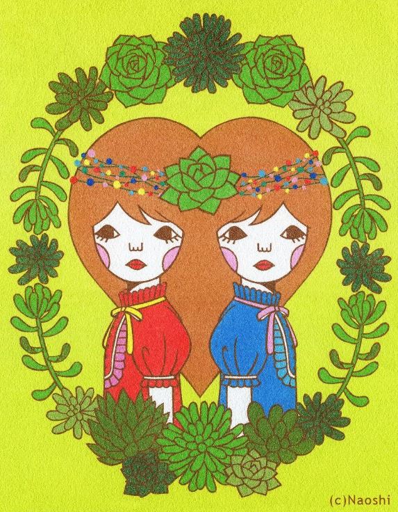 Succulent Twins Print