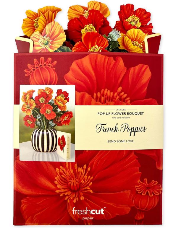 Fresh Cut Paper Flowers - French Poppies