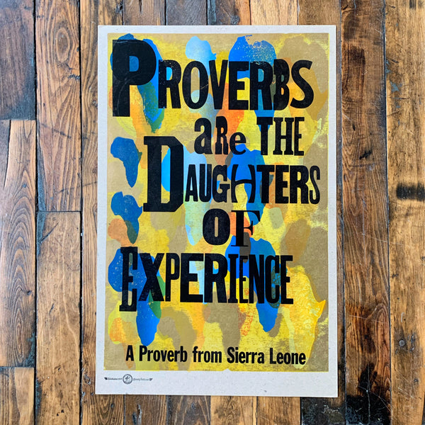PROVERBS ARE THE DAUGHTERS OF EXPERIENCE (Yellow) - Kennedy Prints