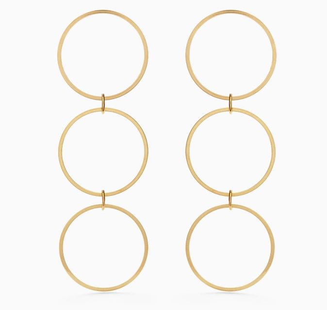 Three Ring Dangle Earrings