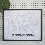 Downtown Knoxville Map - 16x20