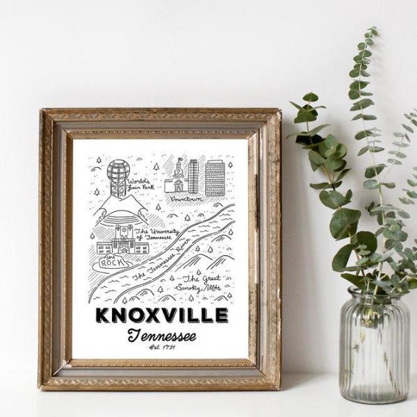 Knoxville Map - 8x10