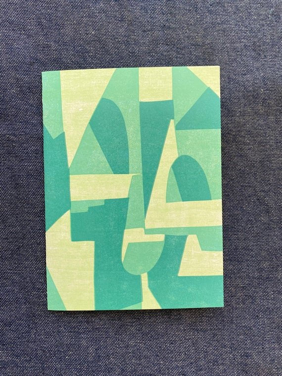 Abstract Art Card - Green/Teal