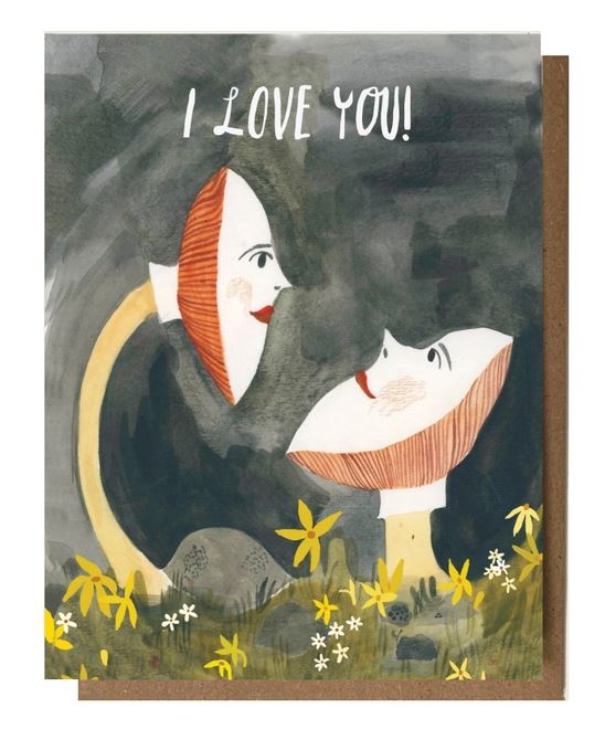 I Love You Mushrooms Card