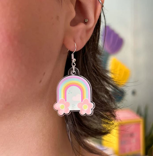 Floral Rainbow Earrings