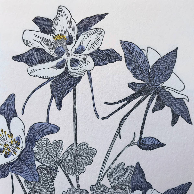 Columbine Sympathy Card