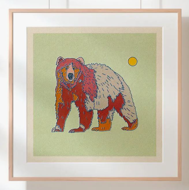 Rainbow Bear Print