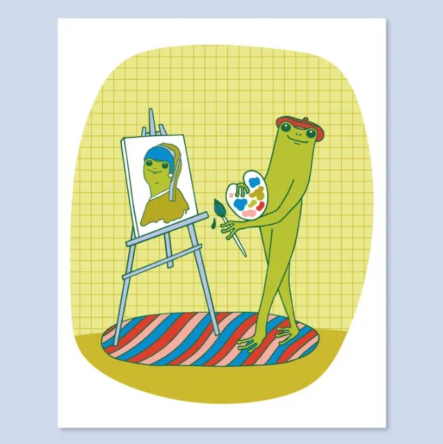 Artist Frog Print
