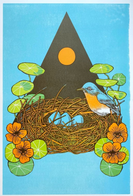 Bluebird Nest Print - Camp Nevernice