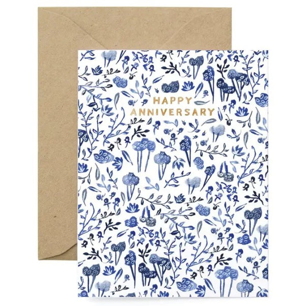 Blue Tree Anniversary Card