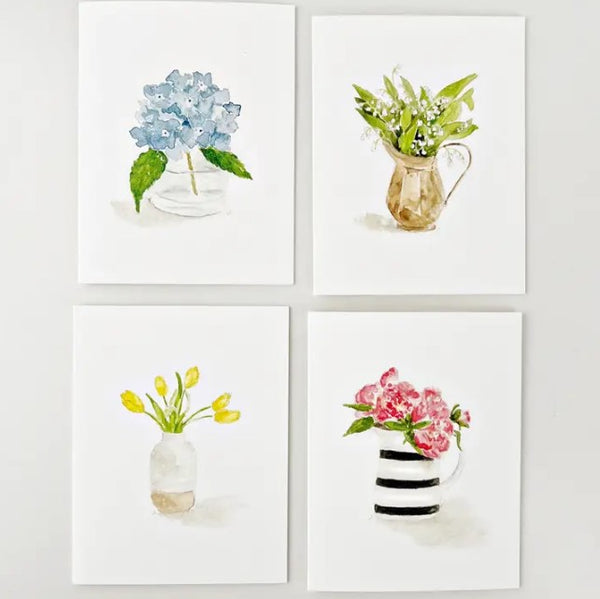 Assorted Flower Cards - Boxed Set of 8