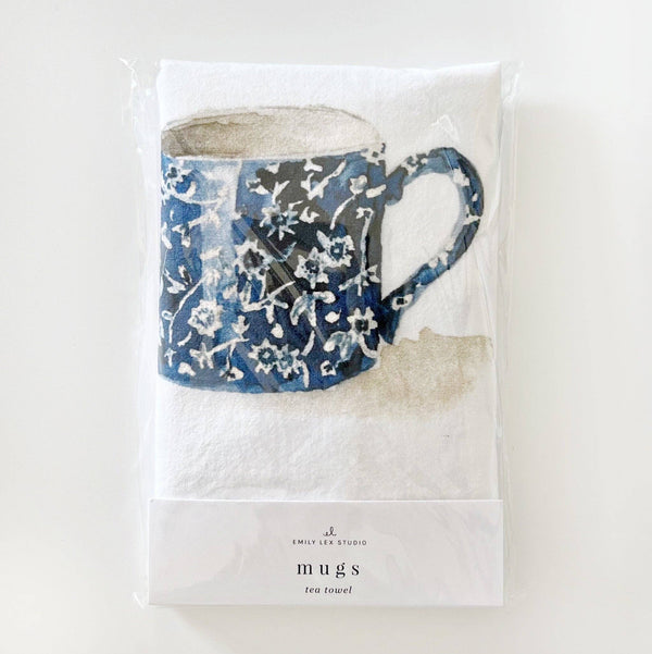 Tea Towel - mugs