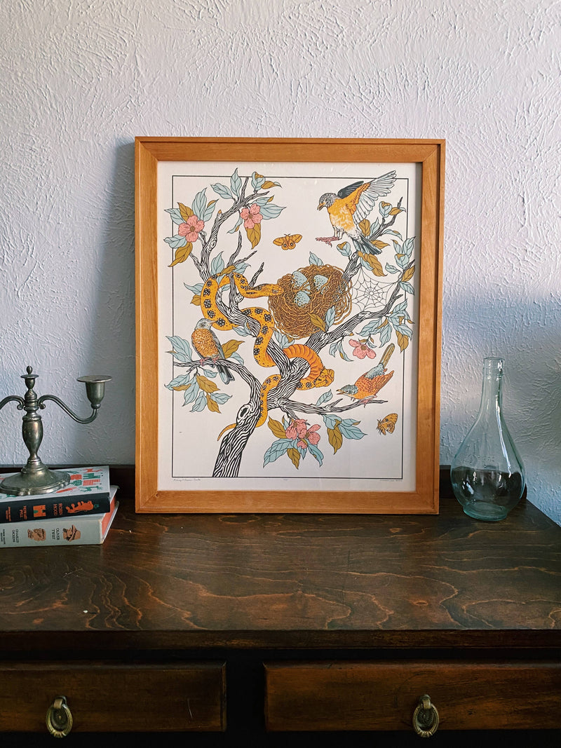 Hummingbirds + Passionflowers 16x20" Giclee Print