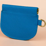 Leather Pop Wallet in Matisse Blue - Cold Gold