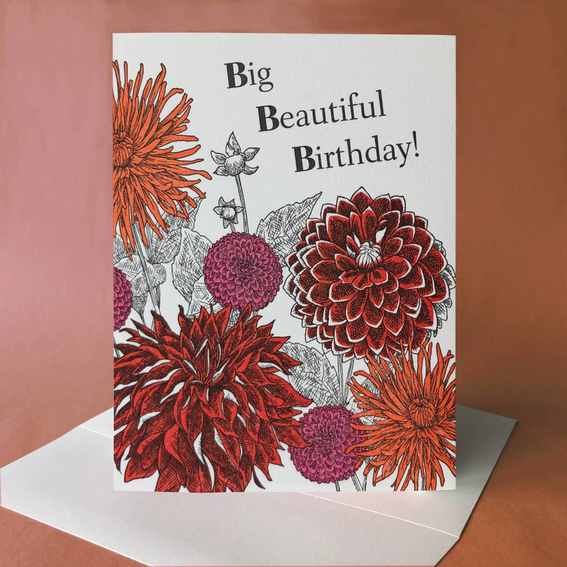 Dahlia Birthday Card
