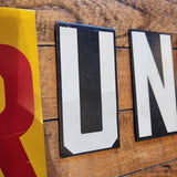Fixtures - Vintage "Reruns" Metal Letters 4" + 6"