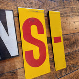 Fixtures - Vintage "Reruns" Metal Letters 4" + 6"