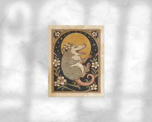 Art Nouveau Celestial Possum Sticker