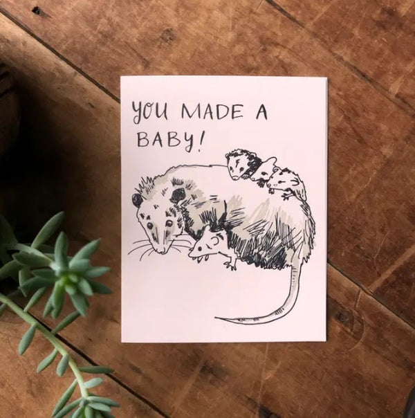 Possum Baby Card