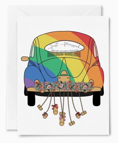 Rainbow Wedding Car - Illustrating Amy