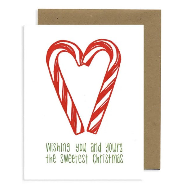 Candy Cane Heart Card