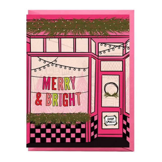 Merry & Bright Shop Local Card - Holiday