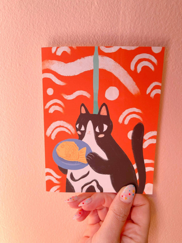 Taiyaki Cat Birthday card