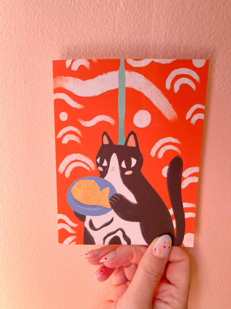 Taiyaki Cat Birthday card