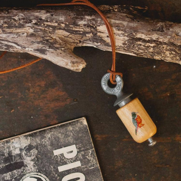 Bird Call Necklace - Natural Wood