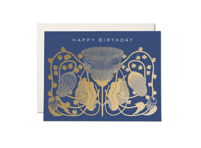 Birthday - Cobalt greeting card