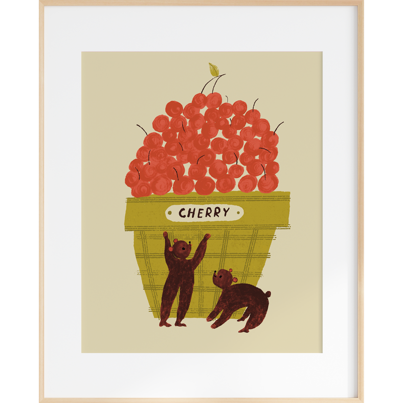 Cherry Bears | 8x10 Art Print