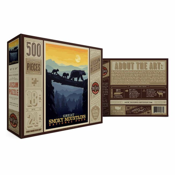 Bears at Sunset Great Smoky Mountains Puzzle - 500 Pieces