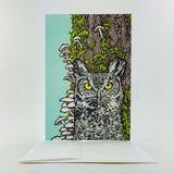 Art - Wise Old Owl in the Old Growth Forest