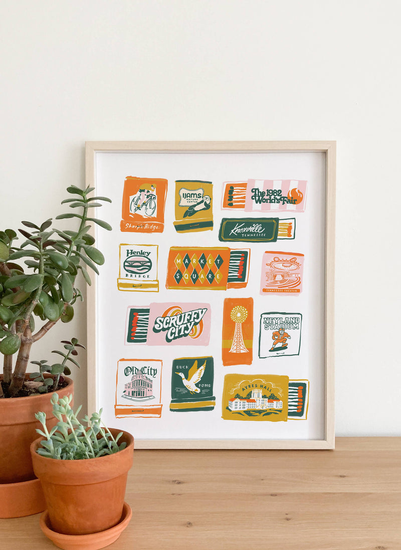 Knoxville Matchbook Art Print