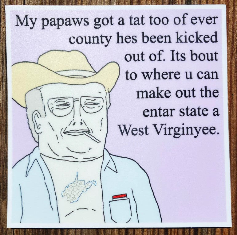 Papaw Tat Too Sticker