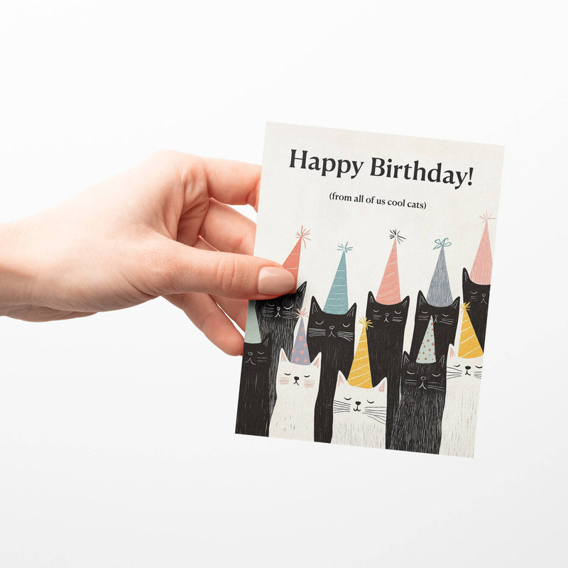 From all us cats Birthday card