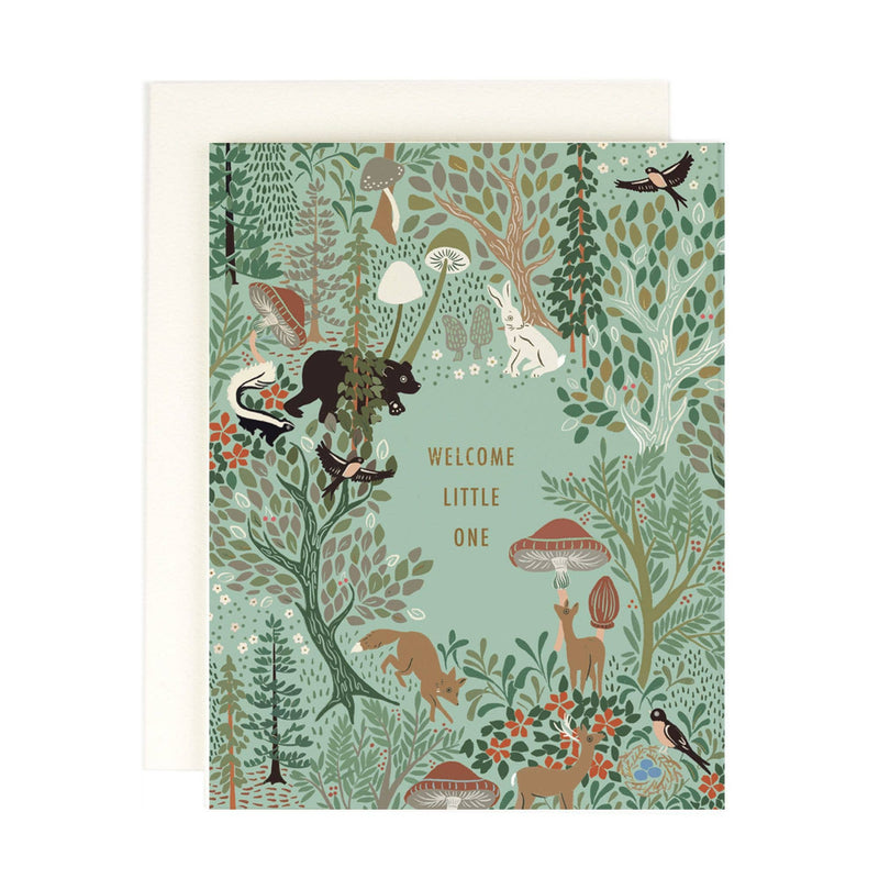 Woodland Baby Greeting Card