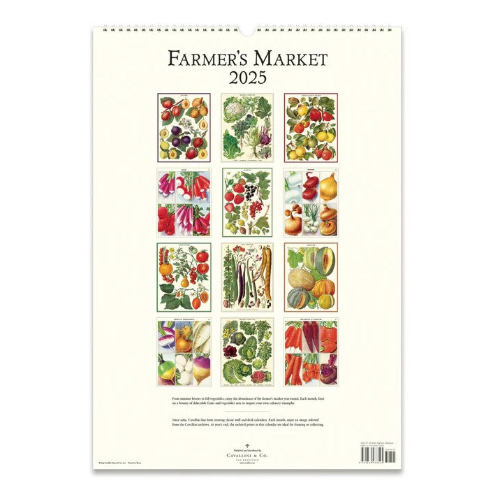 2025 Farmer's Market Wall Calendar