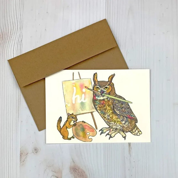 Artist Owl Card