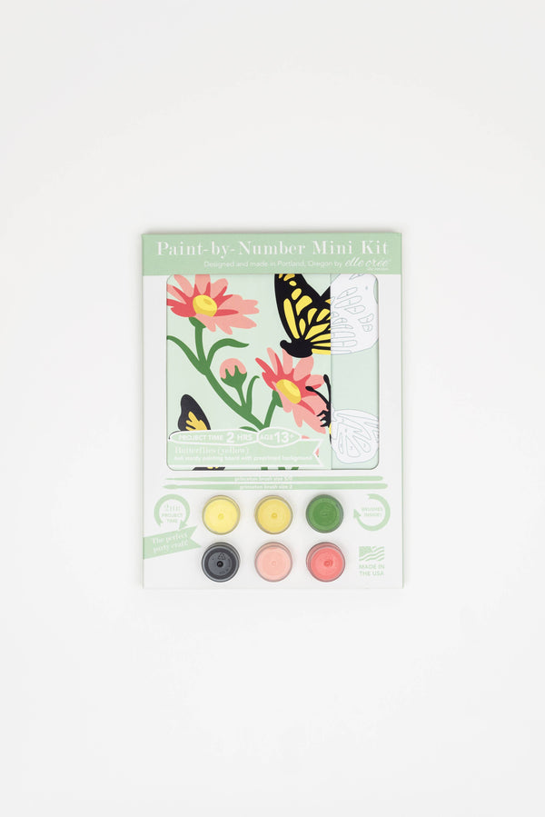 Butterflies (yellow) MINI Paint-by-Number Kit