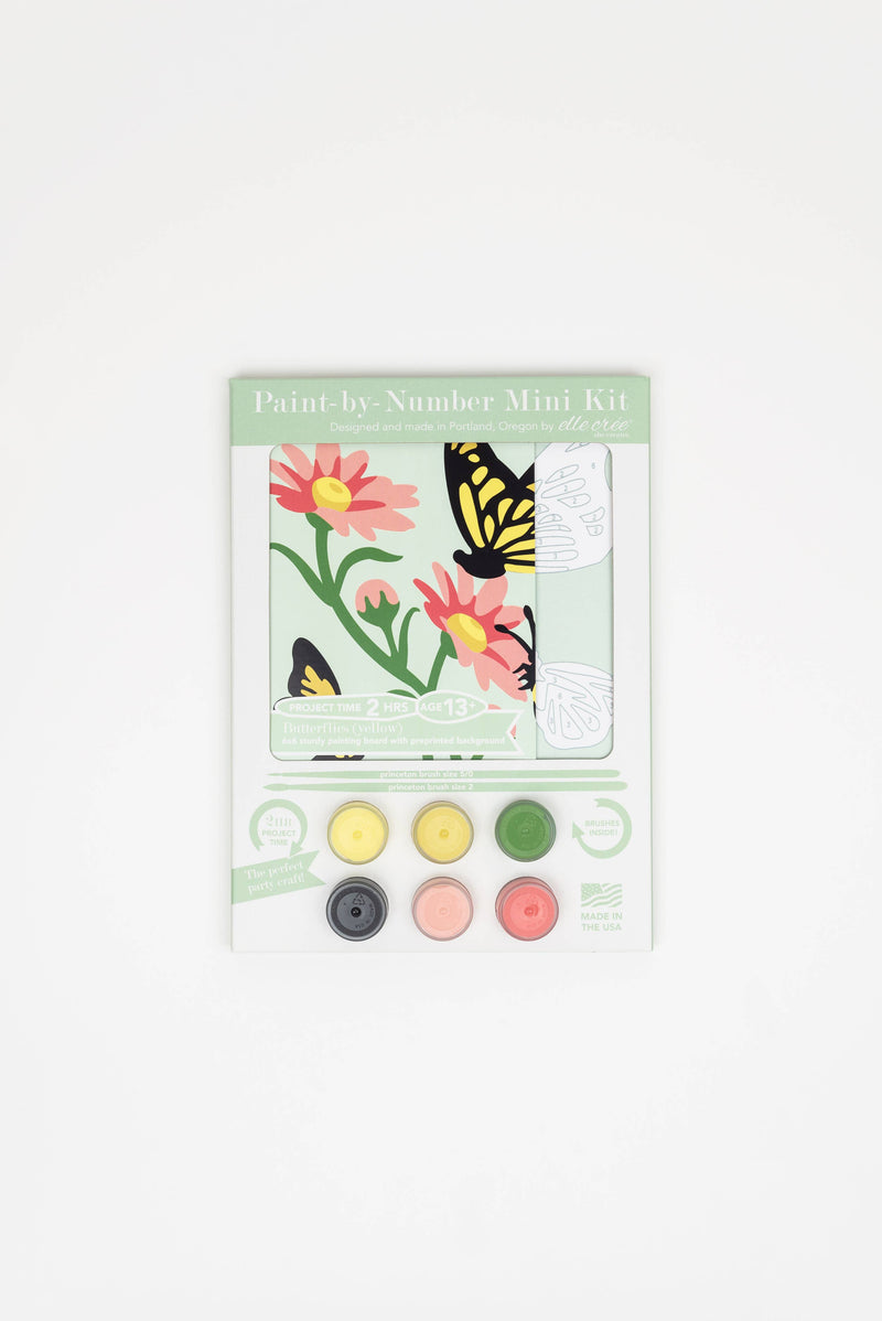 Butterflies (yellow) MINI Paint-by-Number Kit
