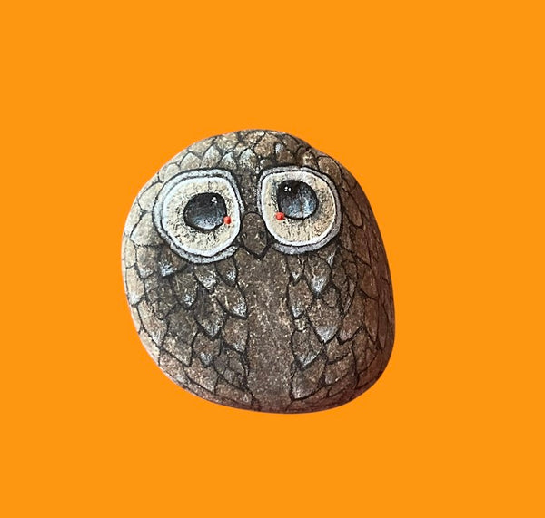 Small Appalachian River Rock Owl - Manya Pirkle