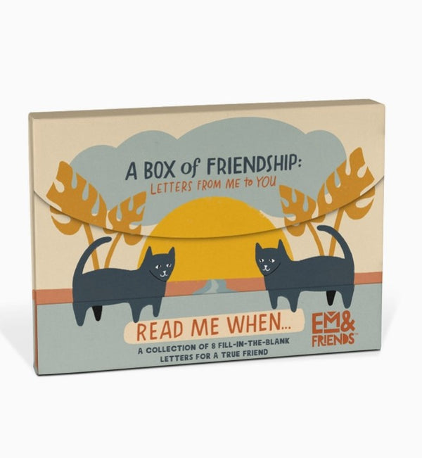 READ ME WHEN: A BOX OF FRIENDSHIP -  FILL IN THE BLANK LETTERS - EMILY MCDOWELL