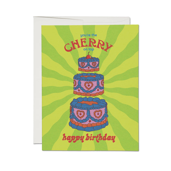 Layered Birthday Cake greeting card