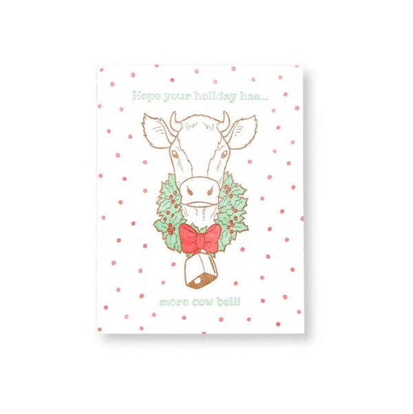 Cow bell Christmas Card