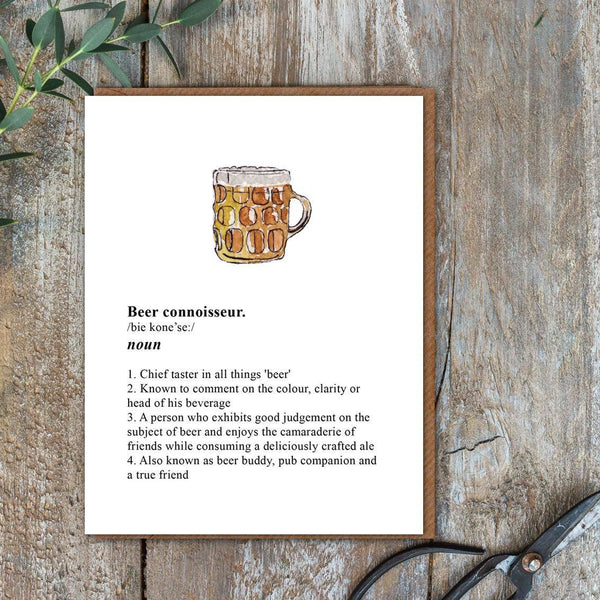 Beer Connoisseur Birthday Card